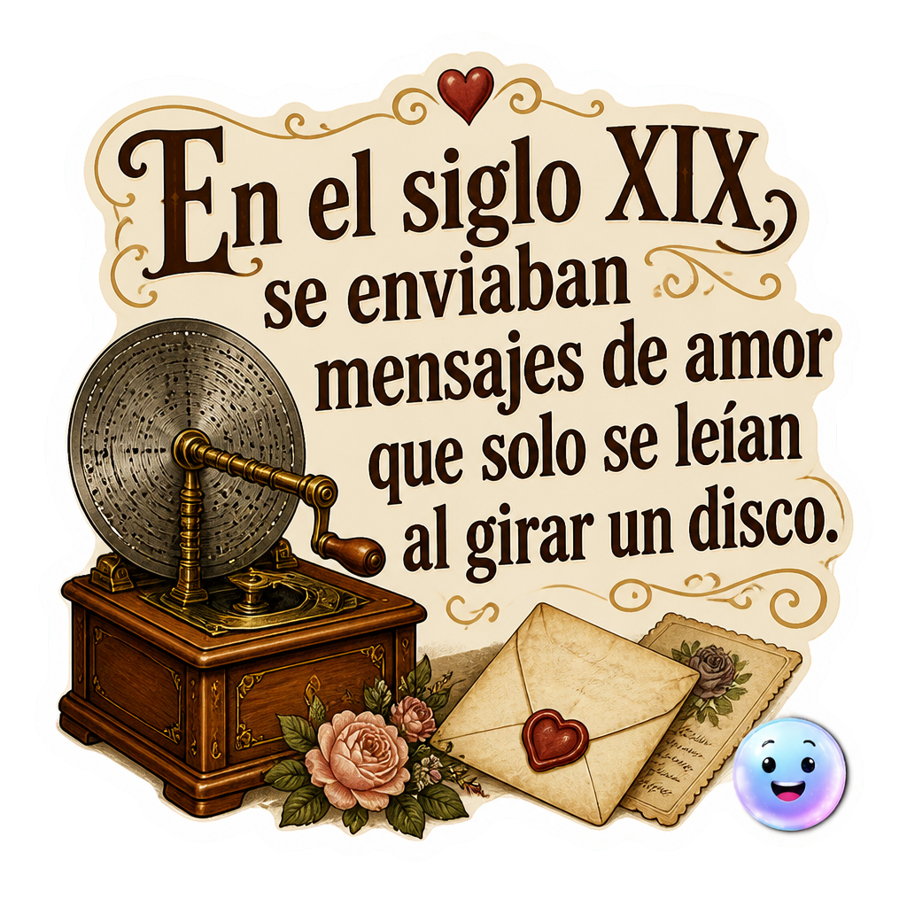 En el siglo XIX, se enviaban mensajes de amor que solo se leían al girar un disco.