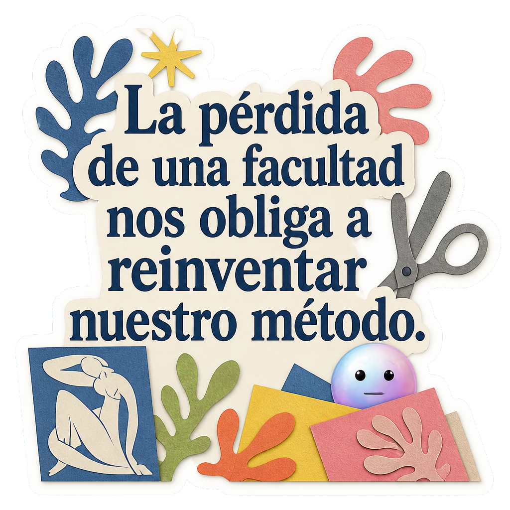 La pérdida de una facultad nos obliga a reinventar nuestro método.