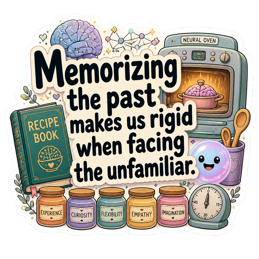 Memorizing the past makes us rigid when facing the unfamiliar.
