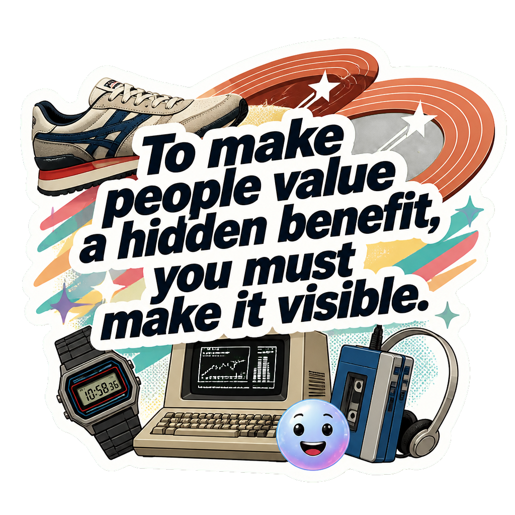 To make people value a hidden benefit, you must make it visible.