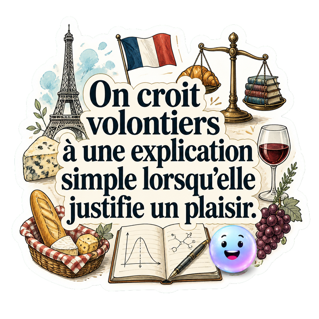 On croit volontiers à une explication simple lorsqu'elle justifie un plaisir.