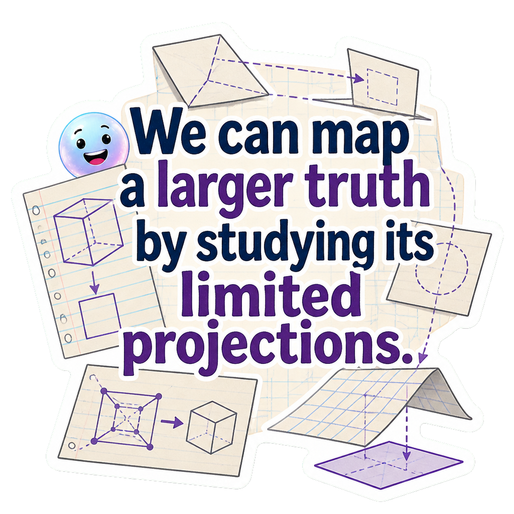 We can map a larger truth by studying its limited projections.