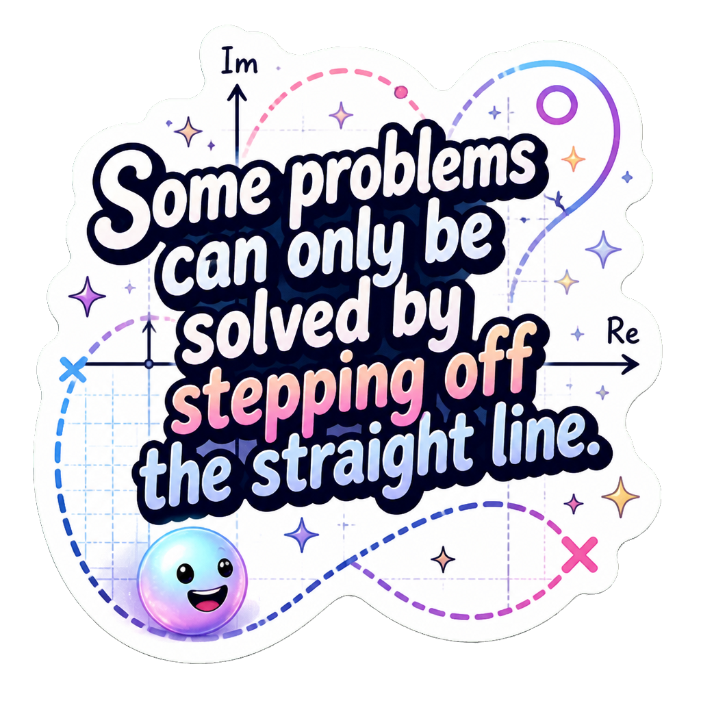 Some problems can only be solved by stepping off the straight line.