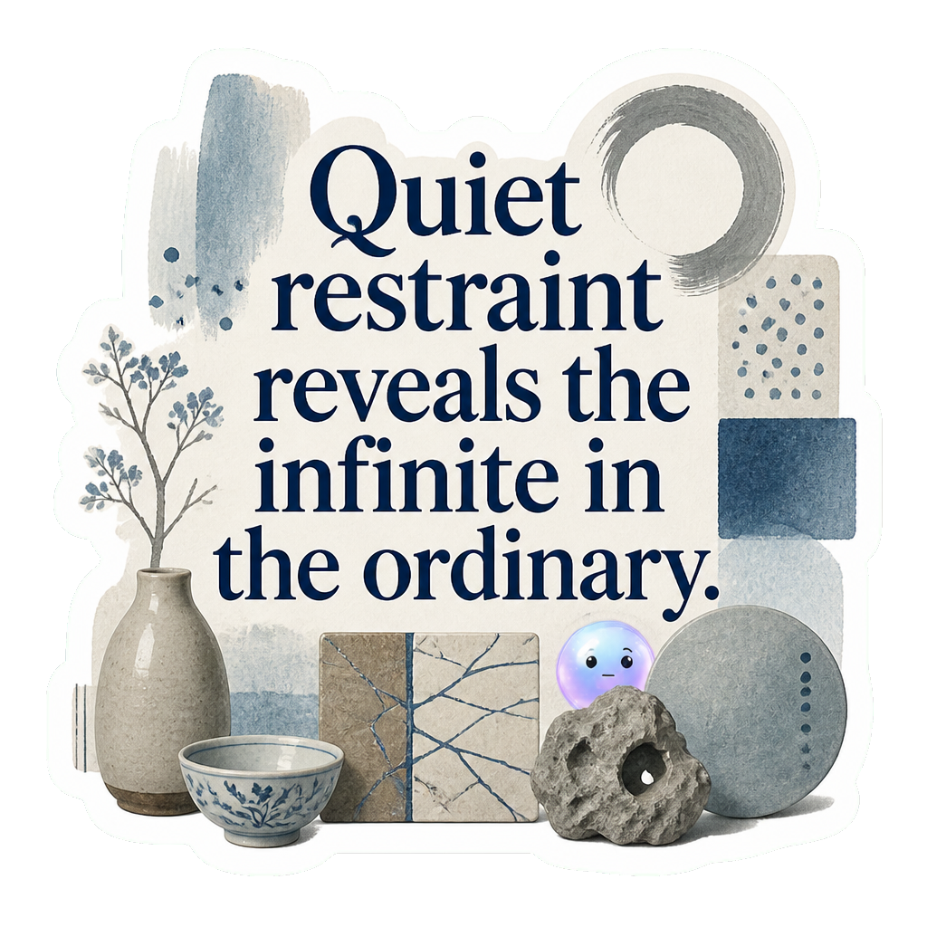 Quiet restraint reveals the infinite in the ordinary.