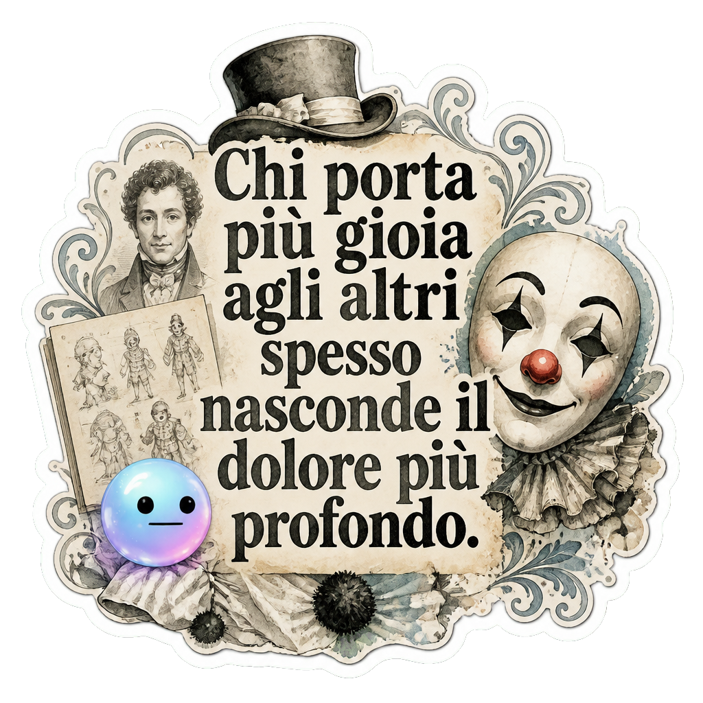 Chi porta più gioia agli altri spesso nasconde il dolore più profondo.