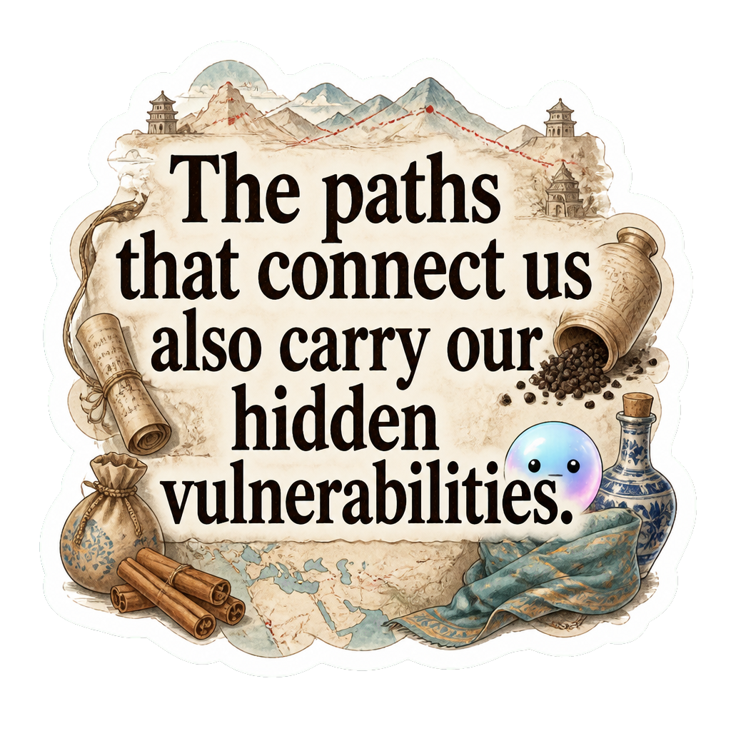 The paths that connect us also carry our hidden vulnerabilities.