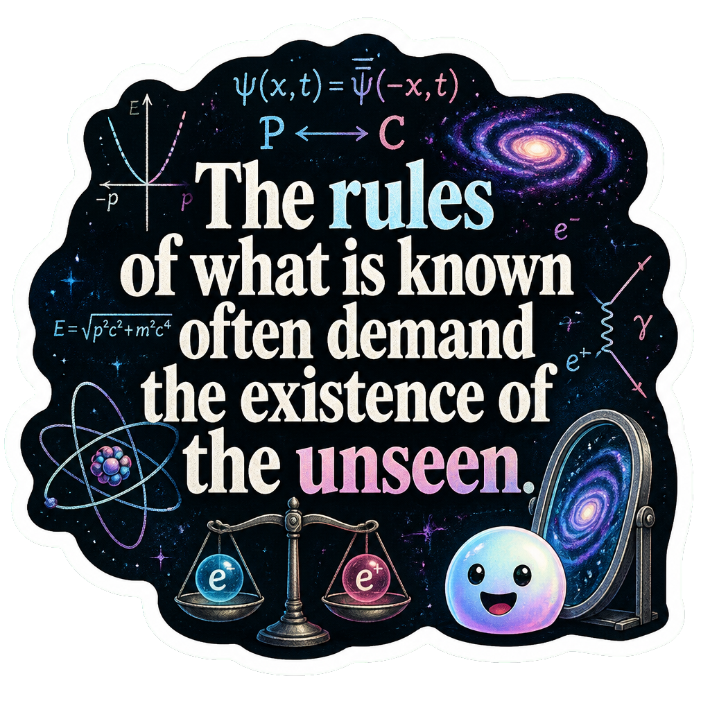 The rules of what is known often demand the existence of the unseen.
