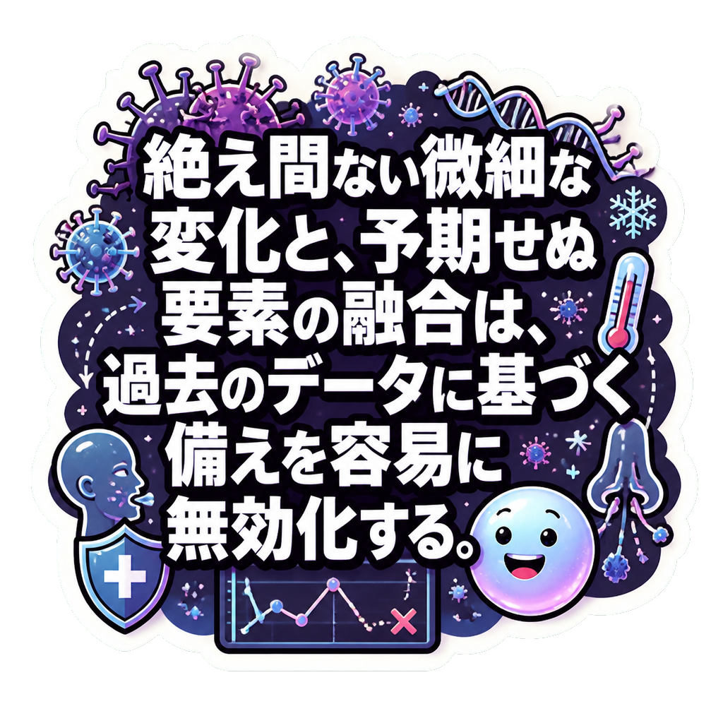 絶え間ない微細な変化と、予期せぬ要素の融合は、過去のデータに基づく備えを容易に無効化する。