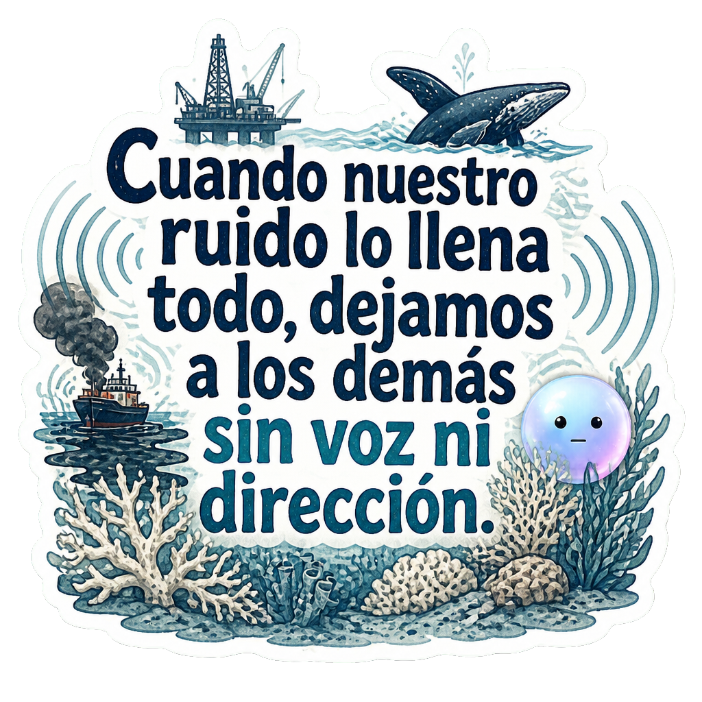 Cuando nuestro ruido lo llena todo, dejamos a los demás sin voz ni dirección.