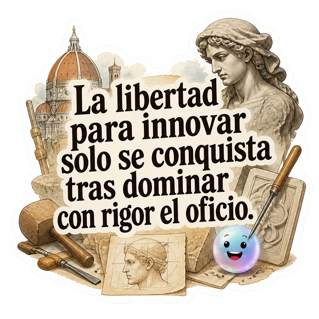 La libertad para innovar solo se conquista tras dominar con rigor el oficio.