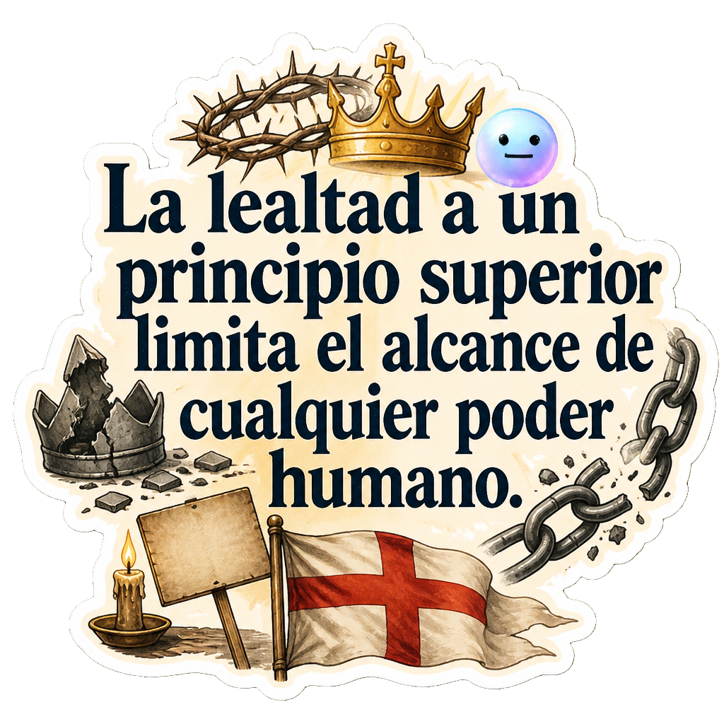 La lealtad a un principio superior limita el alcance de cualquier poder humano.