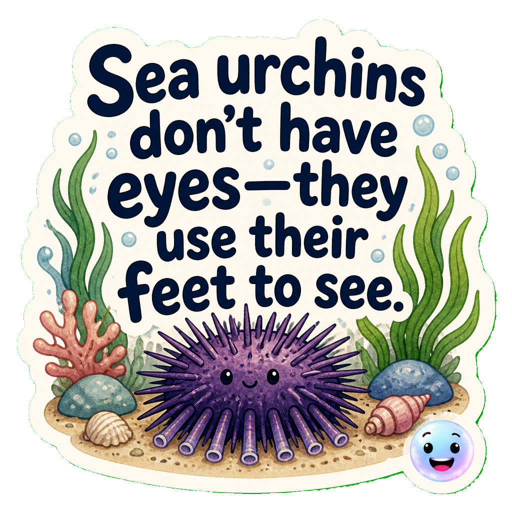 Sea urchins don’t have eyes—they use their feet to see.