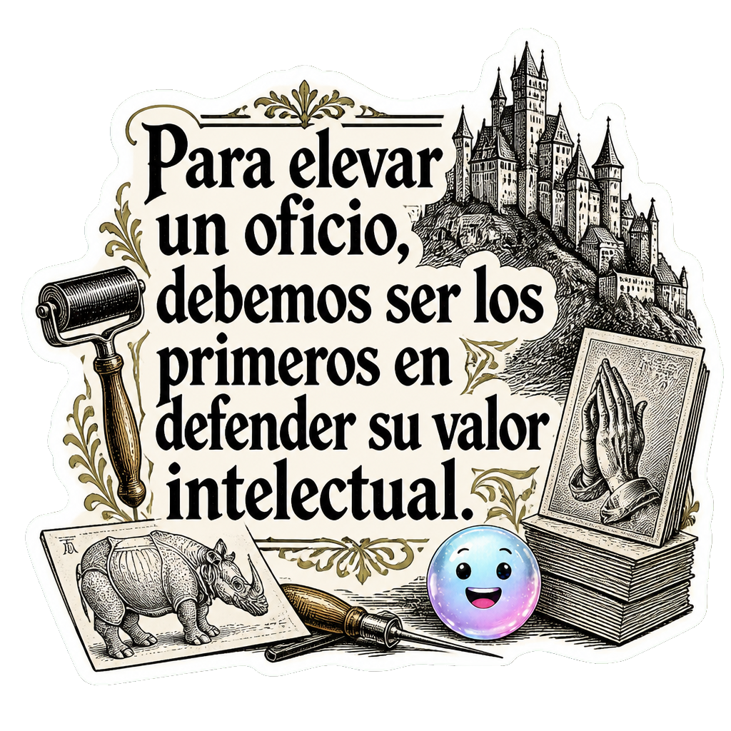 Para elevar un oficio, debemos ser los primeros en defender su valor intelectual.