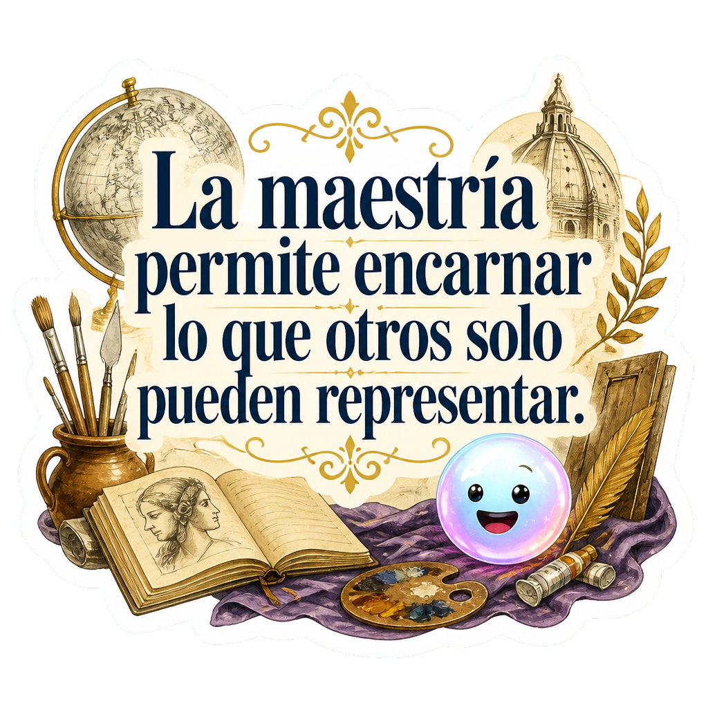 La maestría permite encarnar lo que otros solo pueden representar.