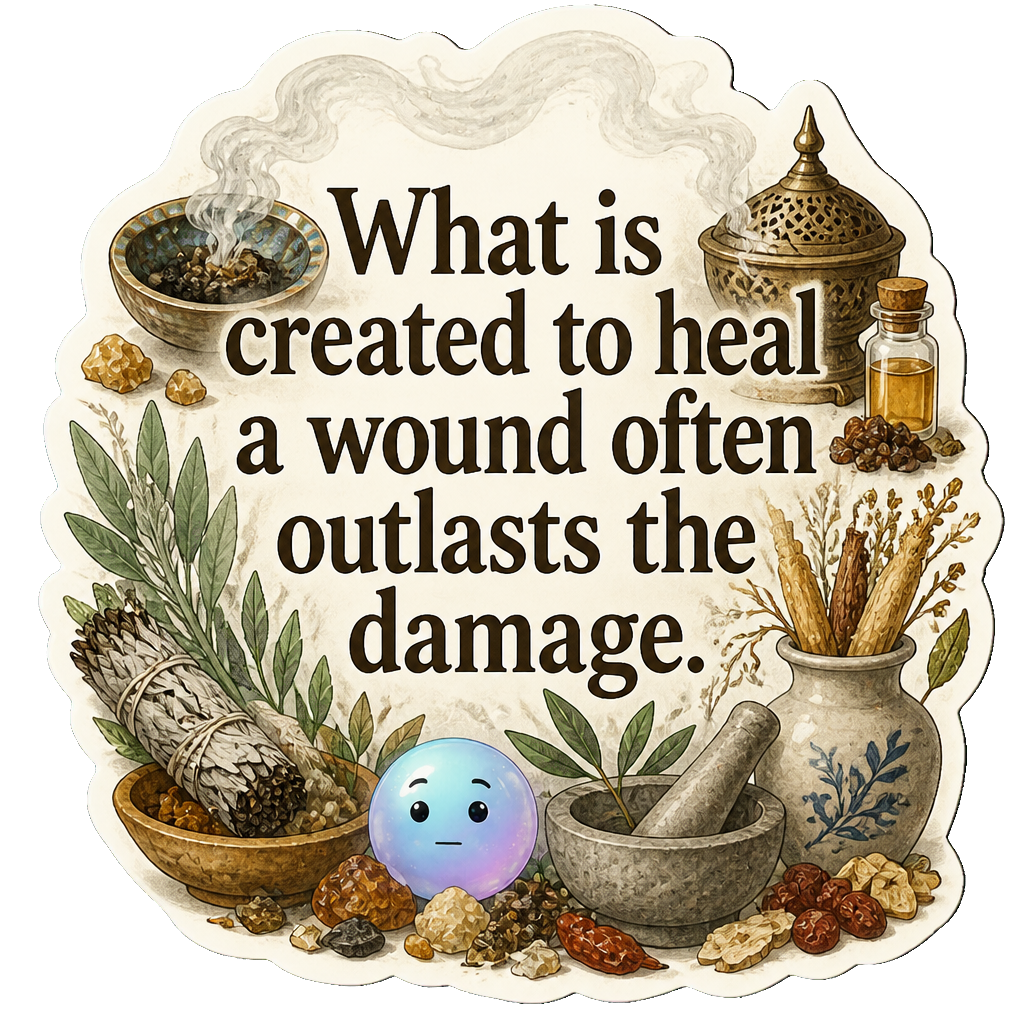 What is created to heal a wound often outlasts the damage.