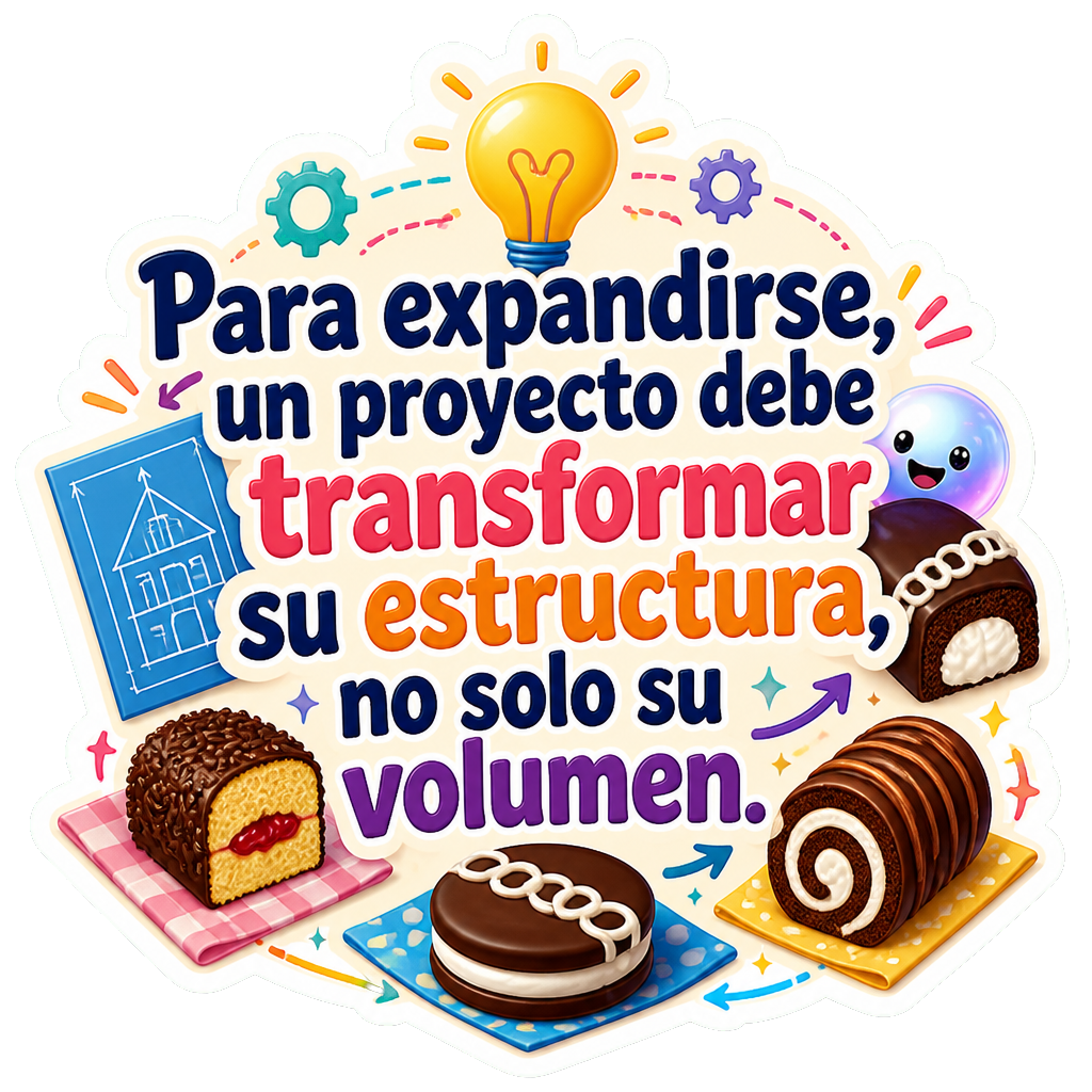 Para expandirse, un proyecto debe transformar su estructura, no solo su volumen.