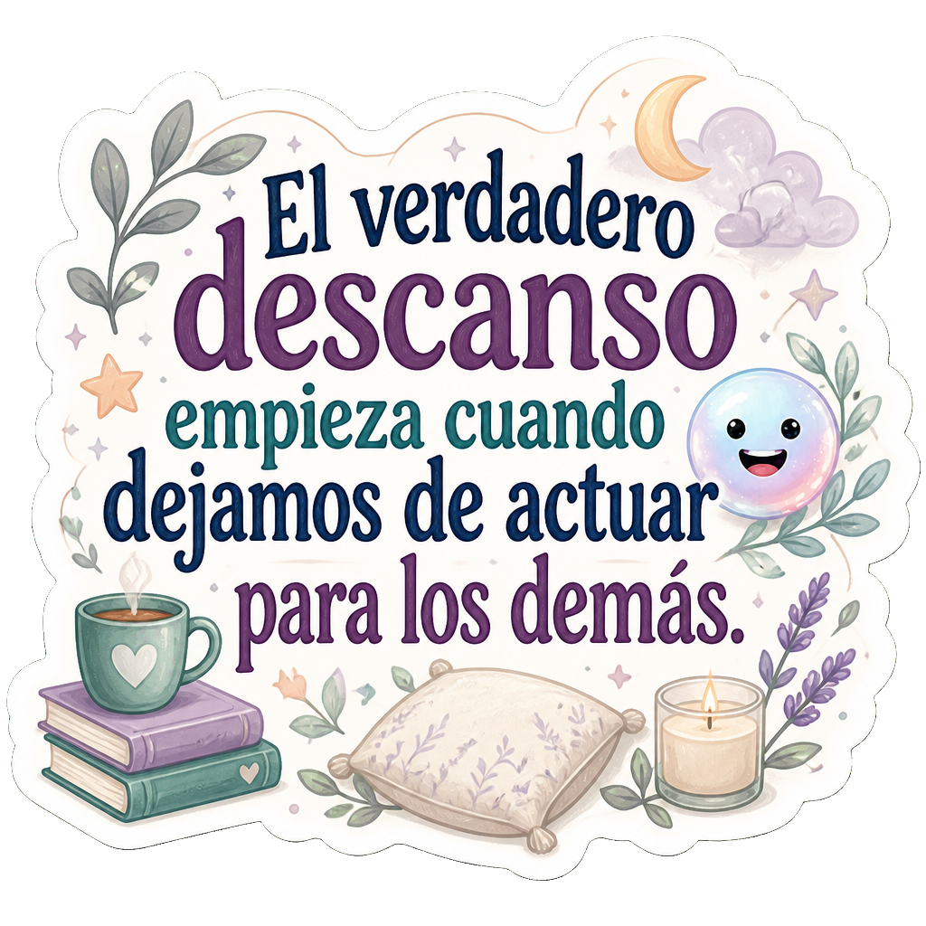 El verdadero descanso empieza cuando dejamos de actuar para los demás.