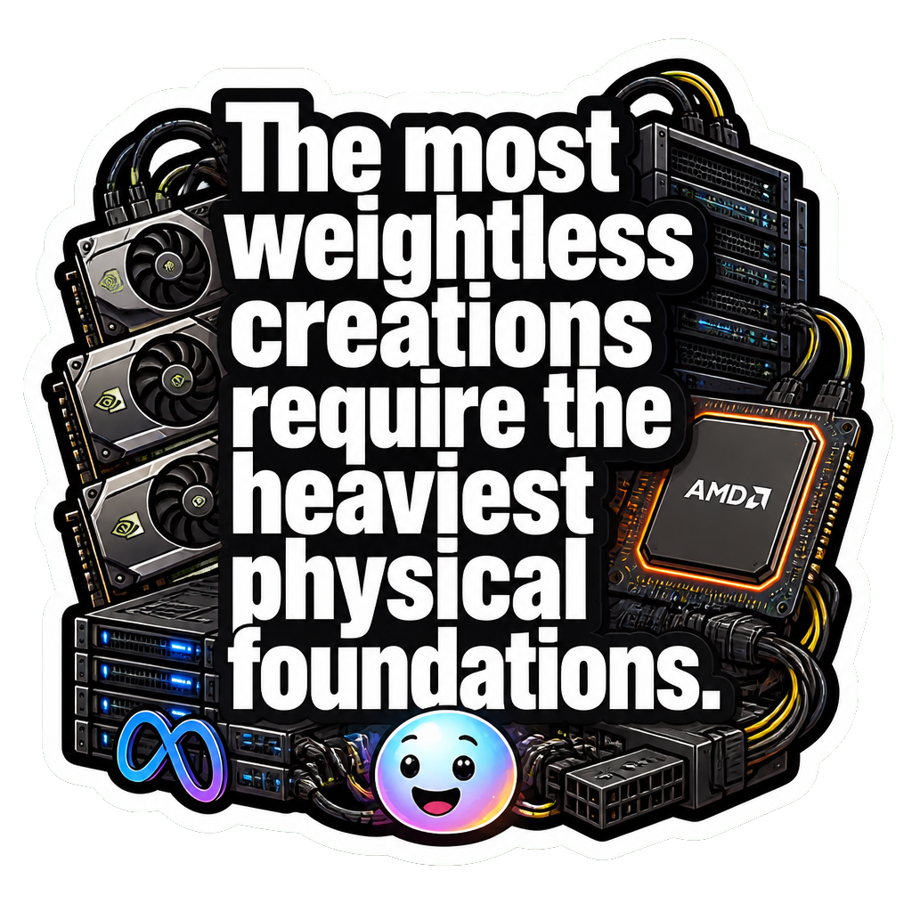 The most weightless creations require the heaviest physical foundations.