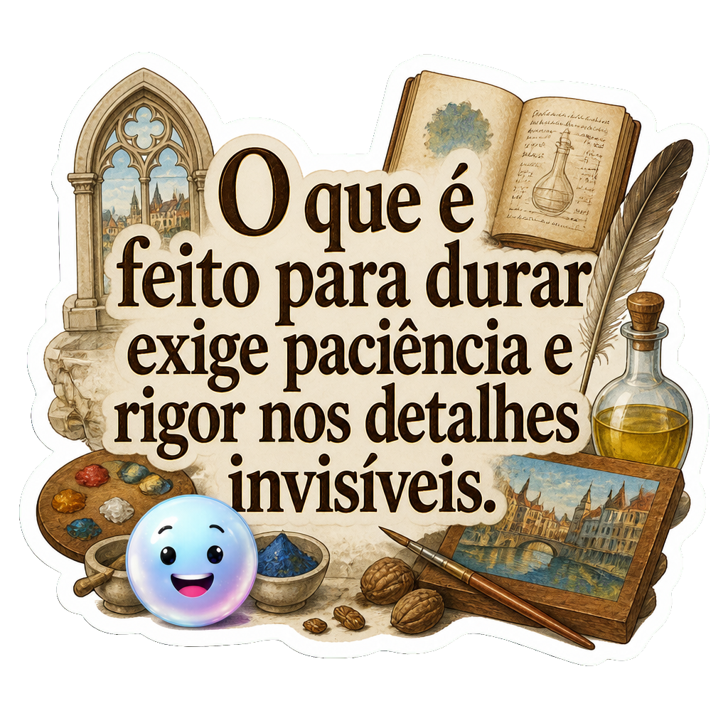 O que é feito para durar exige paciência e rigor nos detalhes invisíveis.