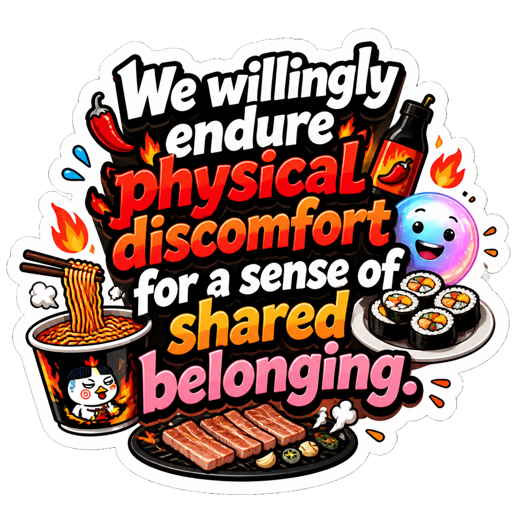 We willingly endure physical discomfort for a sense of shared belonging.