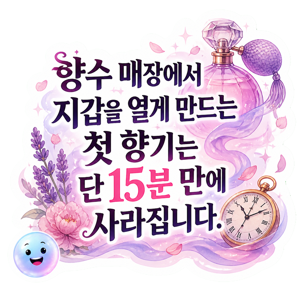 향수 매장에서 지갑을 열게 만드는 첫 향기는 단 15분 만에 사라집니다.