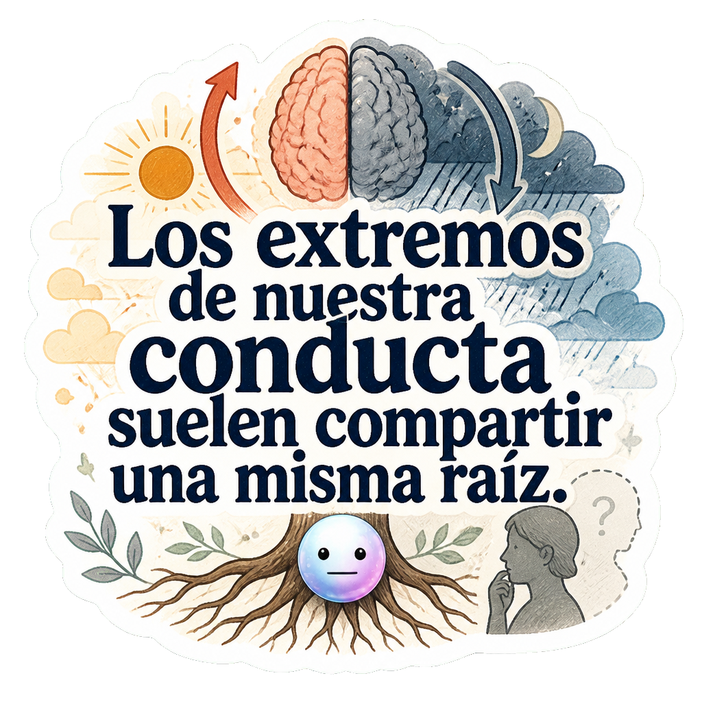 Los extremos de nuestra conducta suelen compartir una misma raíz.