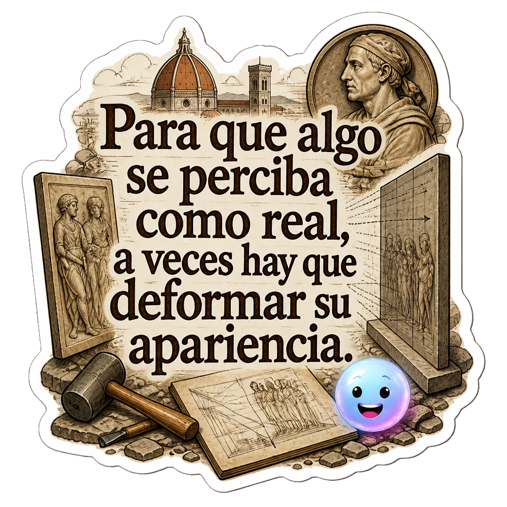 Para que algo se perciba como real, a veces hay que deformar su apariencia.
