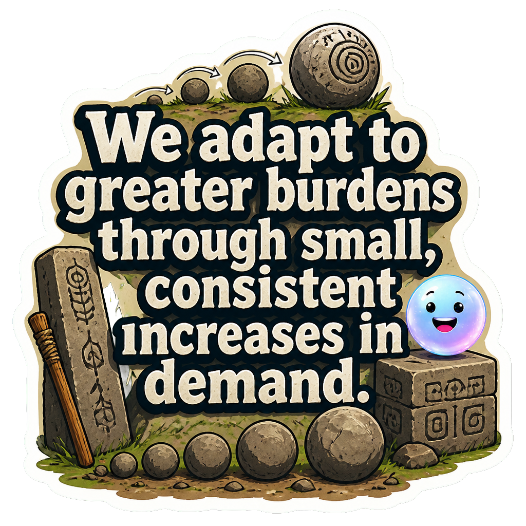 We adapt to greater burdens through small, consistent increases in demand.