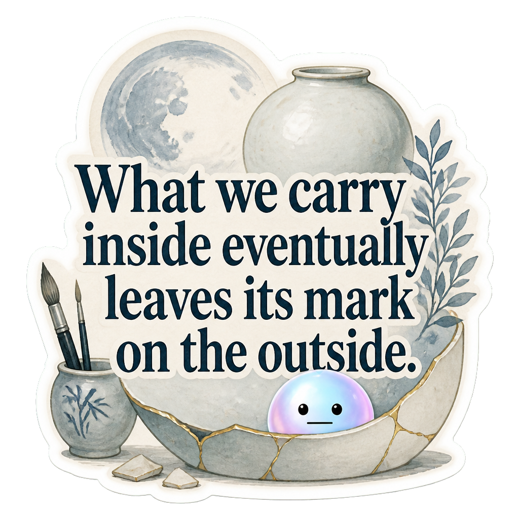 What we carry inside eventually leaves its mark on the outside.