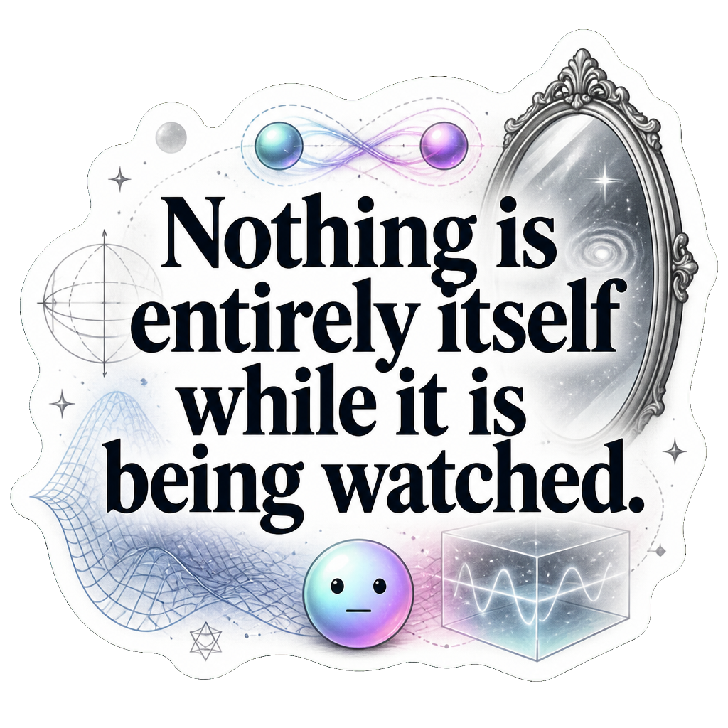 Nothing is entirely itself while it is being watched.