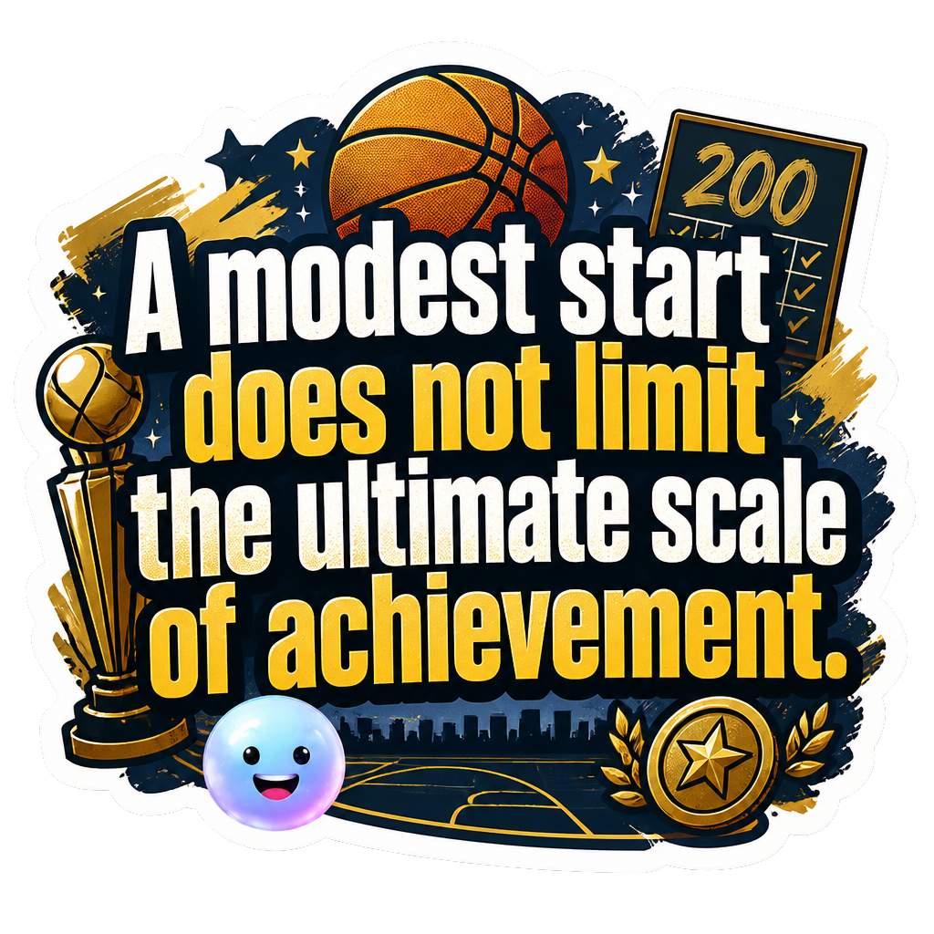 A modest start does not limit the ultimate scale of achievement.