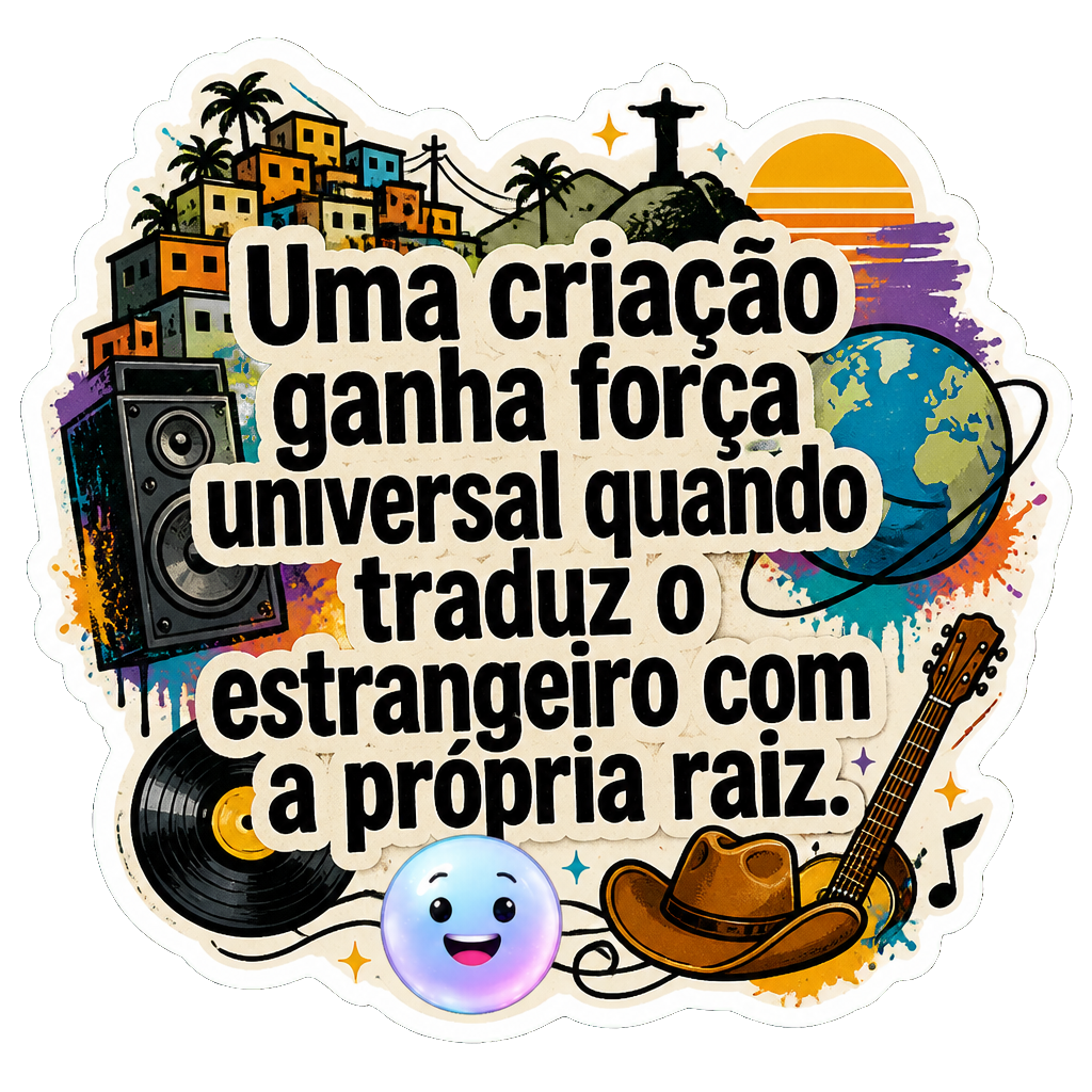 Uma criação ganha força universal quando traduz o estrangeiro com a própria raiz.