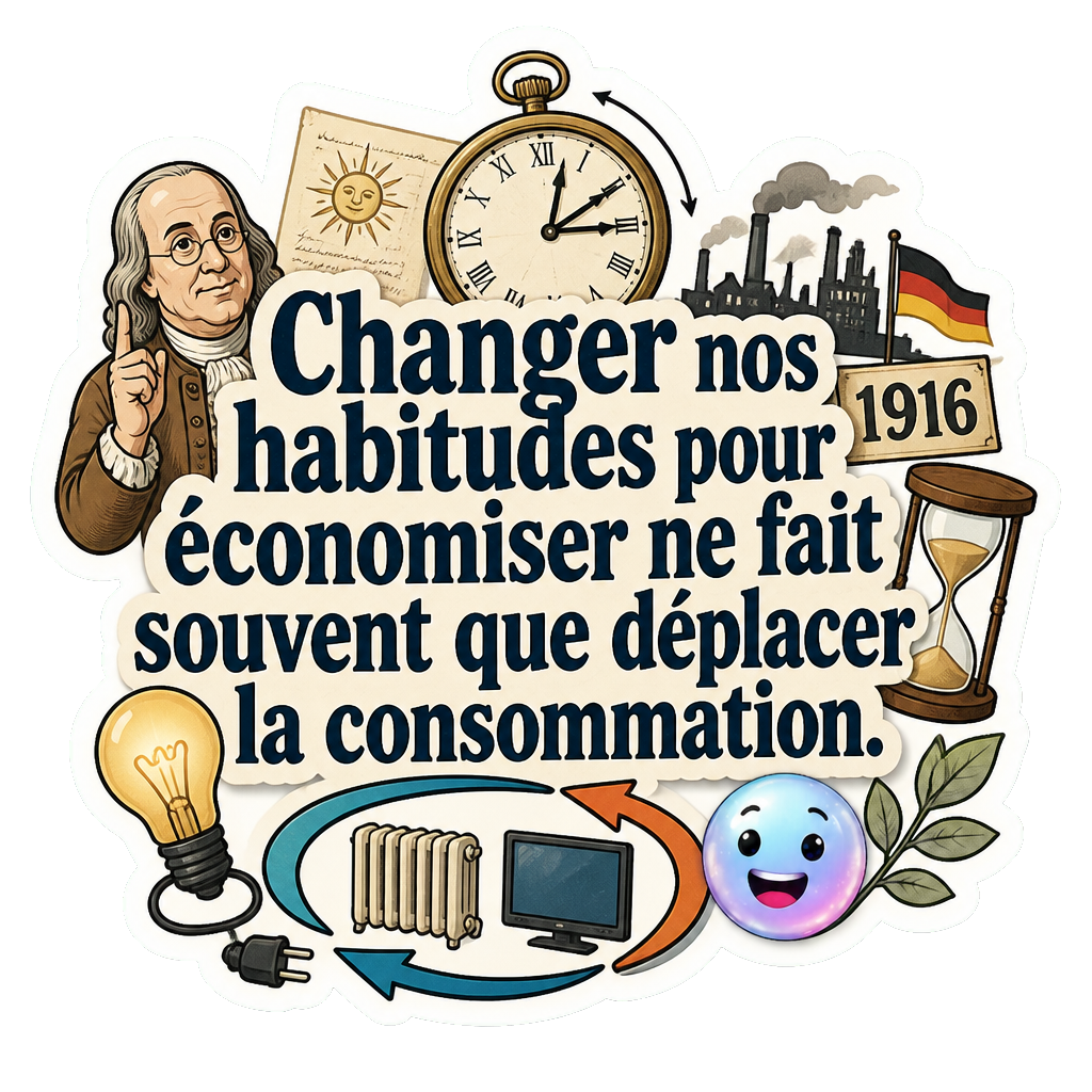 Changer nos habitudes pour économiser ne fait souvent que déplacer la consommation.