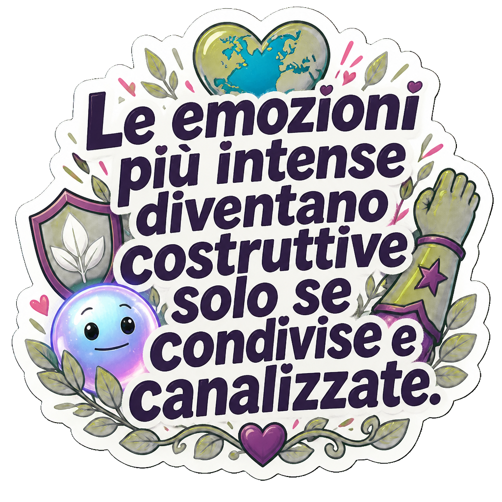 Le emozioni più intense diventano costruttive solo se condivise e canalizzate.