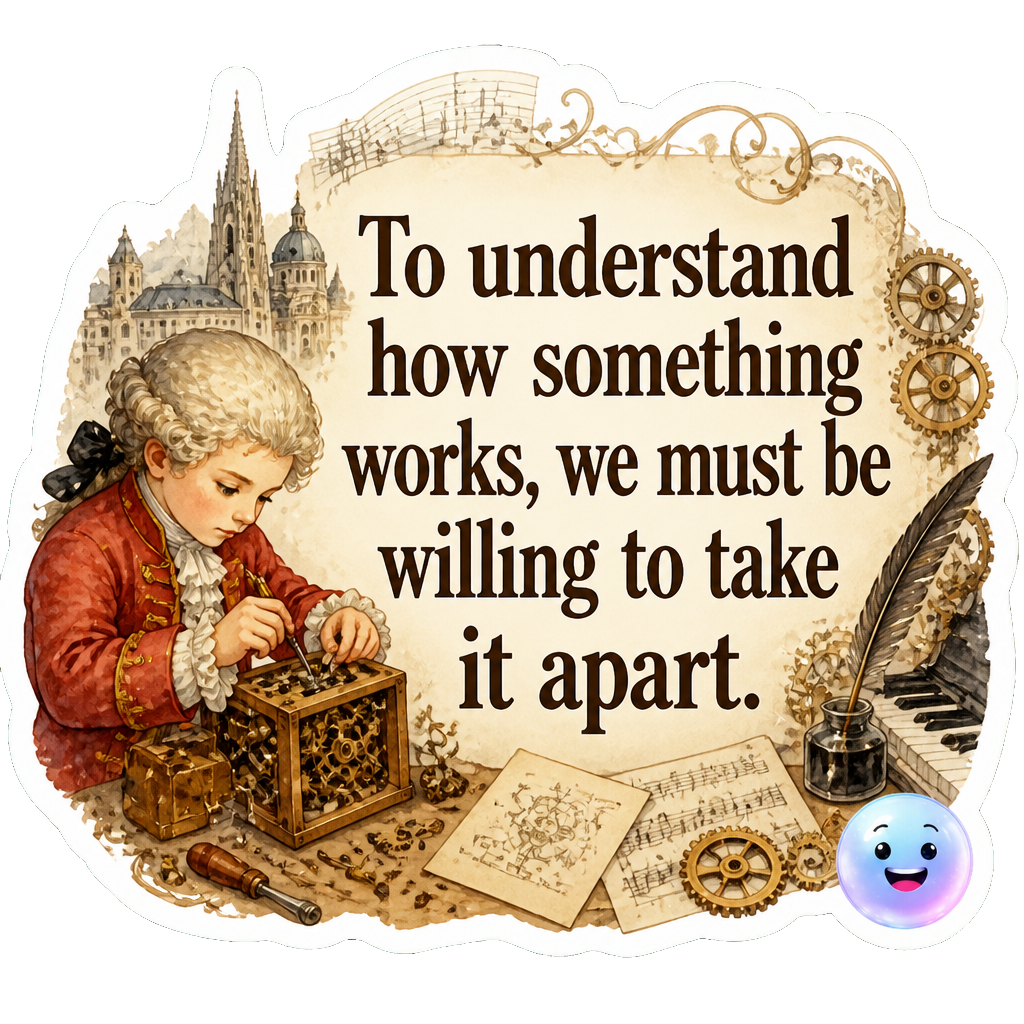 To understand how something works, we must be willing to take it apart.
