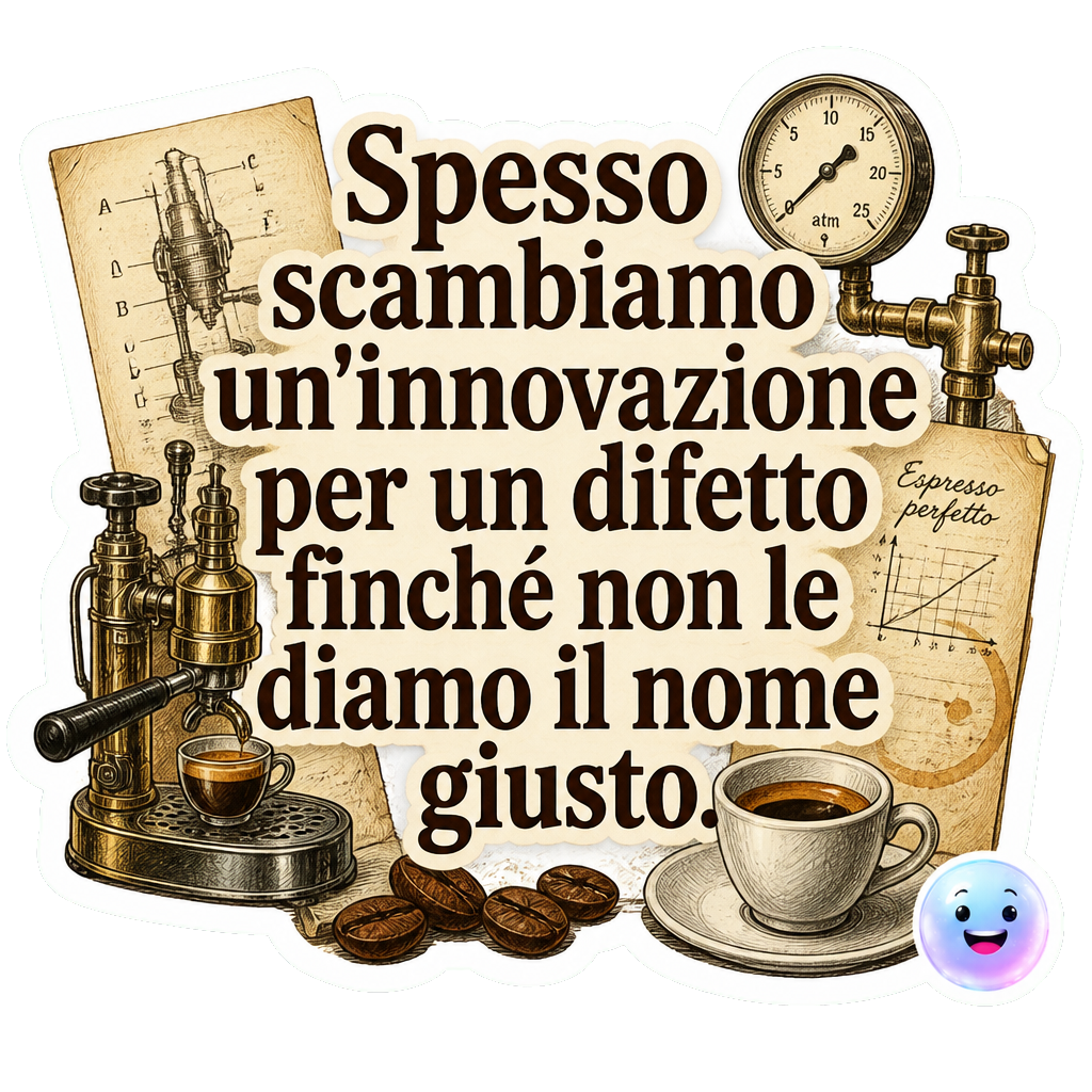 Spesso scambiamo un'innovazione per un difetto finché non le diamo il nome giusto.