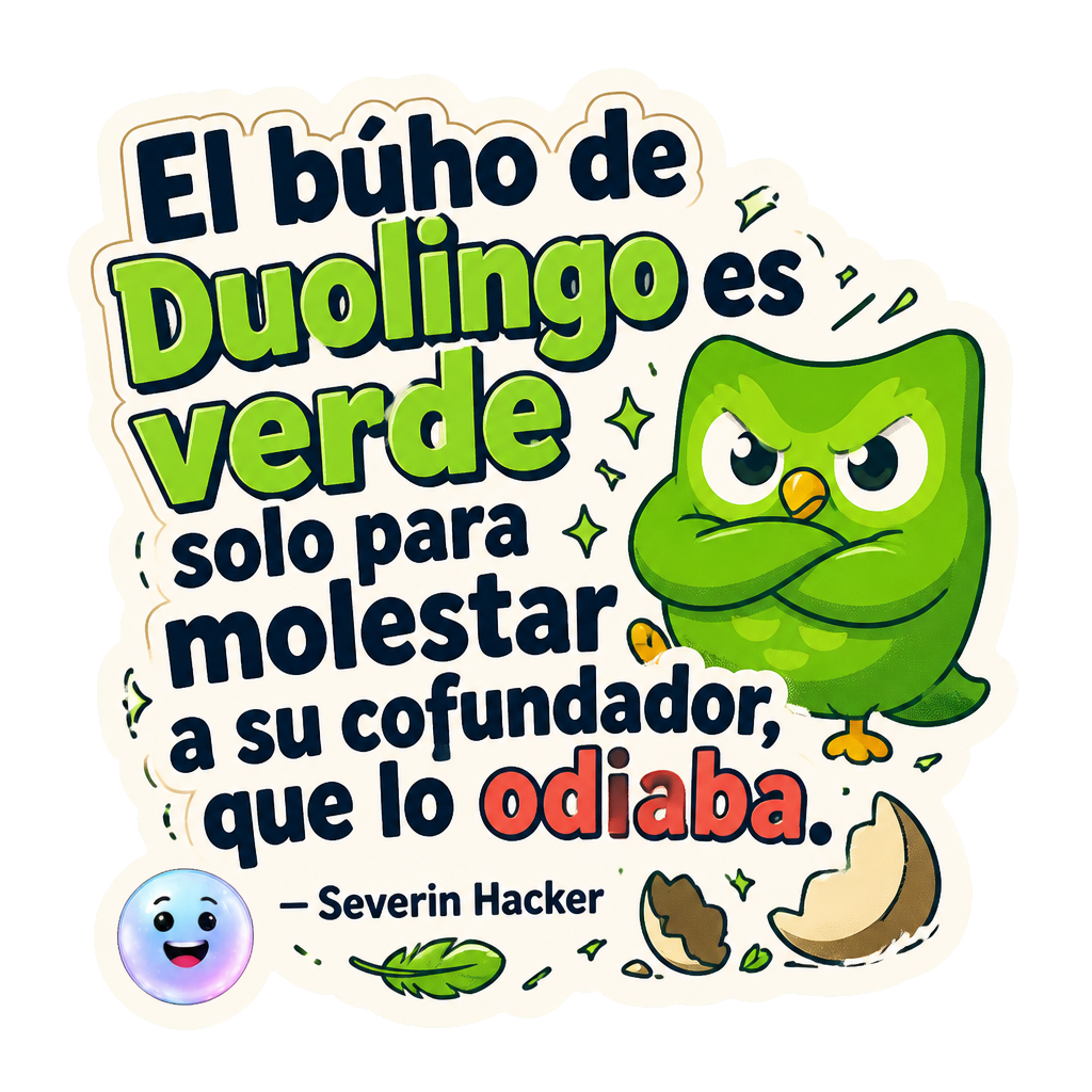 El búho de Duolingo es verde solo para molestar a su cofundador, que lo odiaba.