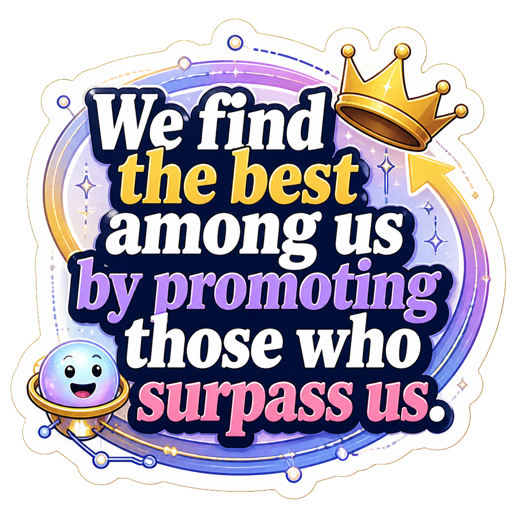 We find the best among us by promoting those who surpass us.