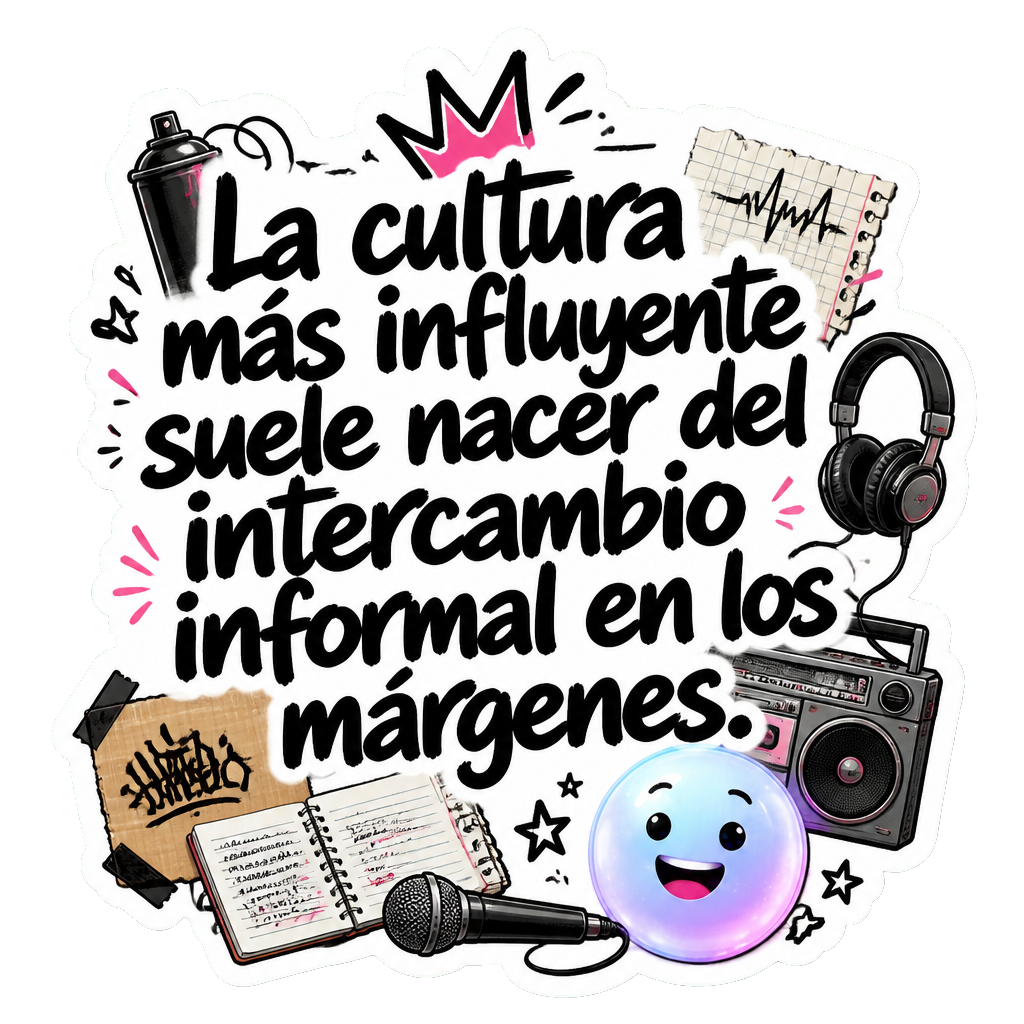 La cultura más influyente suele nacer del intercambio informal en los márgenes.