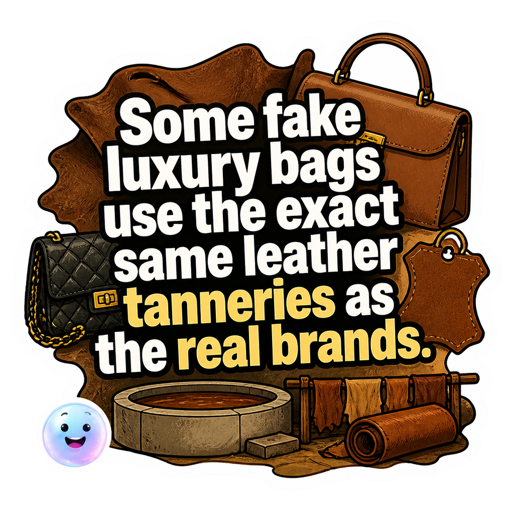 Some fake luxury bags use the exact same leather tanneries as the real brands.