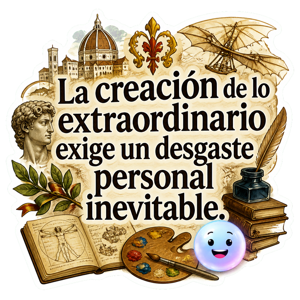 La creación de lo extraordinario exige un desgaste personal inevitable.