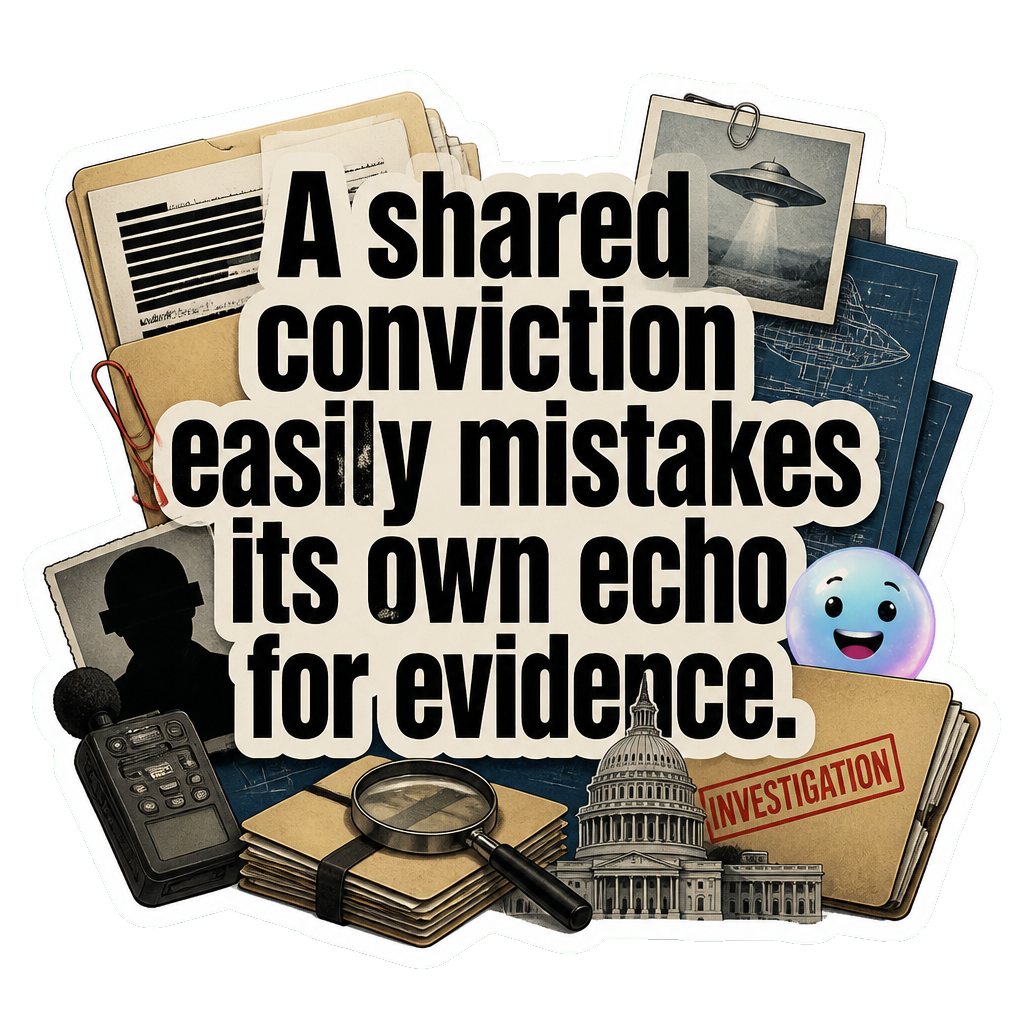 A shared conviction easily mistakes its own echo for evidence.