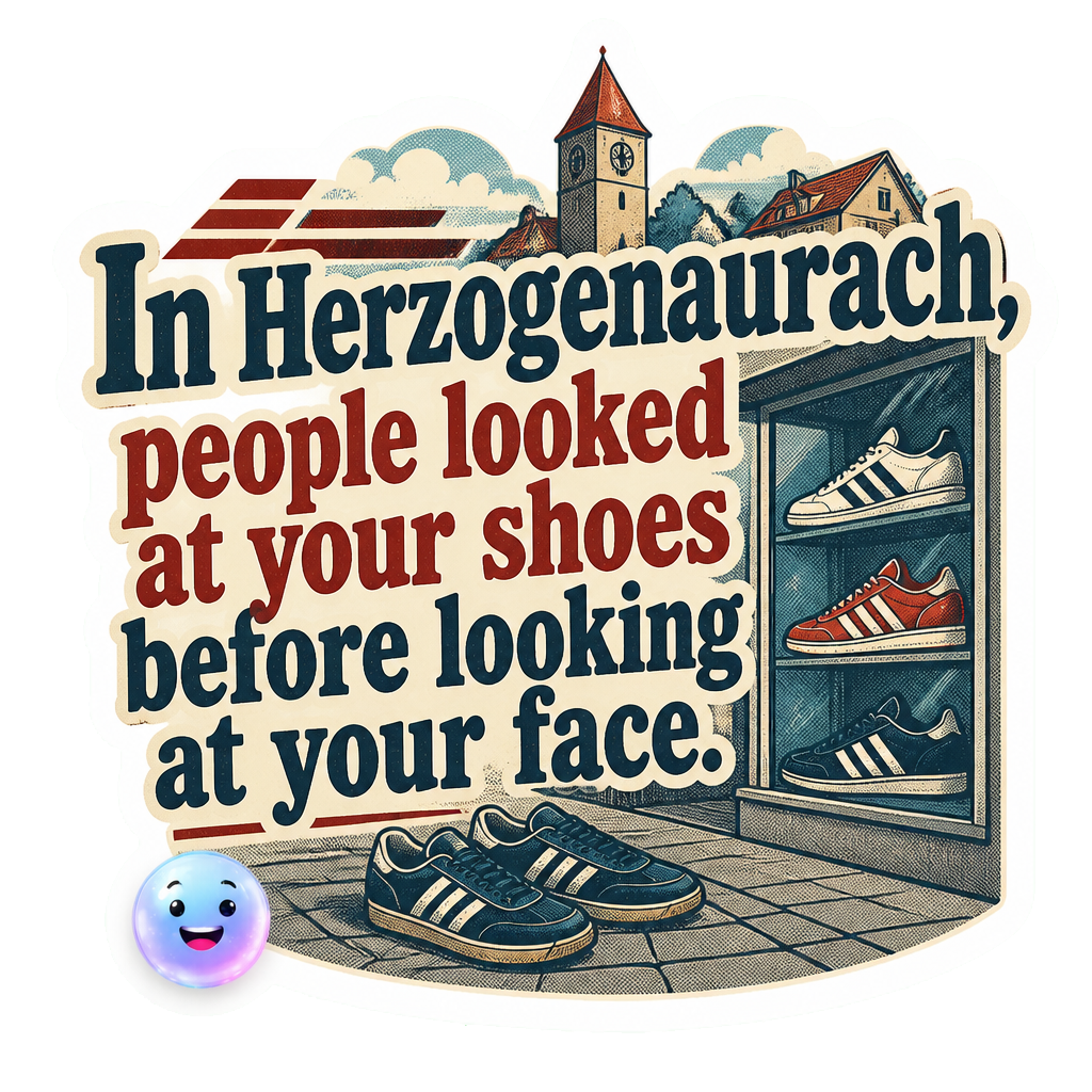 In Herzogenaurach, people looked at your shoes before looking at your face.