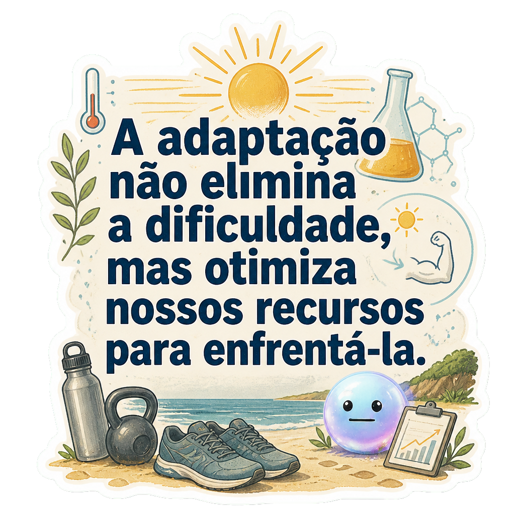 A adaptação não elimina a dificuldade, mas otimiza nossos recursos para enfrentá-la.