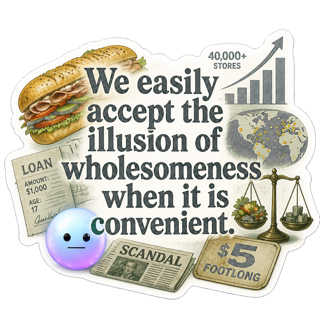 We easily accept the illusion of wholesomeness when it is convenient.