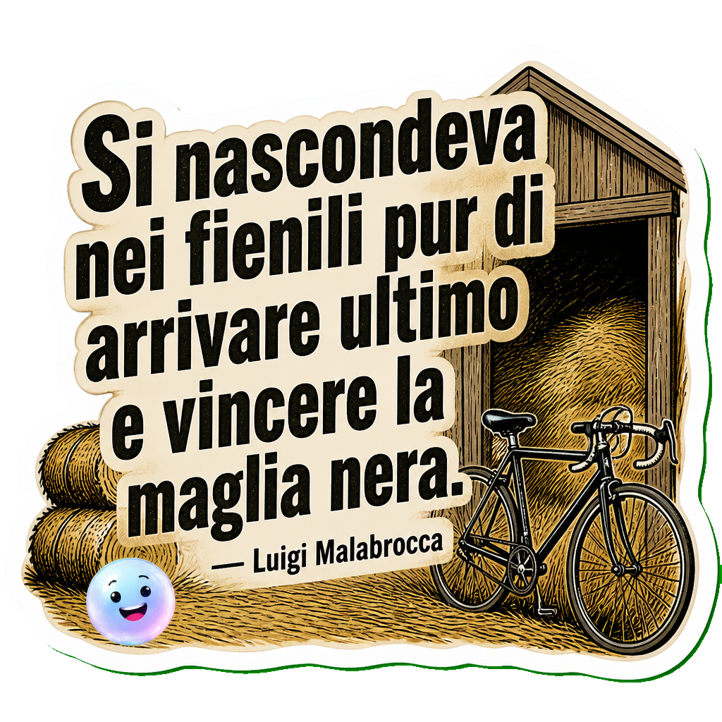Si nascondeva nei fienili pur di arrivare ultimo e vincere la maglia nera.