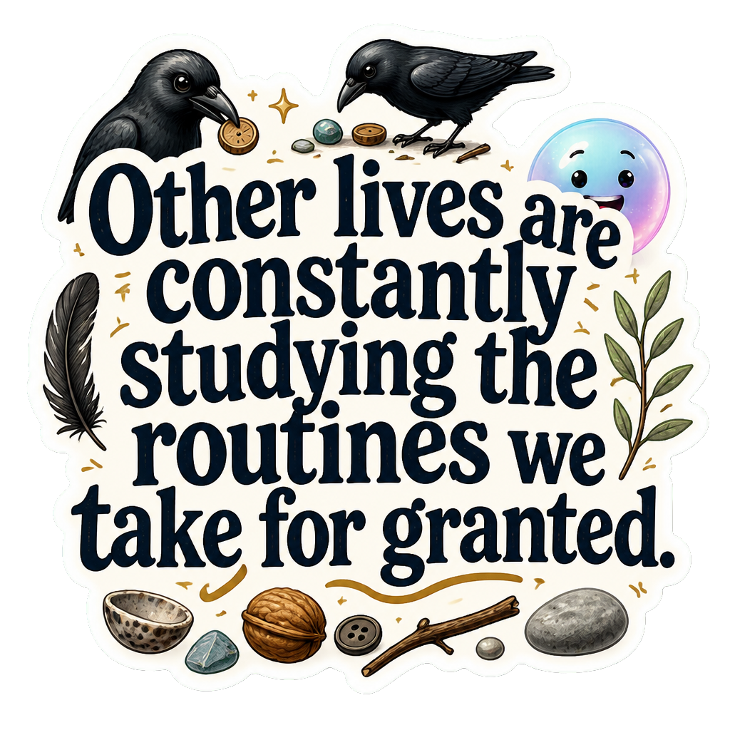 Other lives are constantly studying the routines we take for granted.
