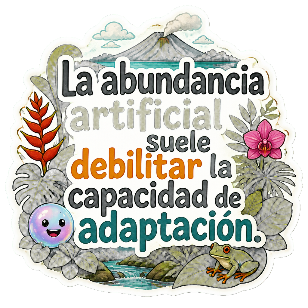 La abundancia artificial suele debilitar la capacidad de adaptación.