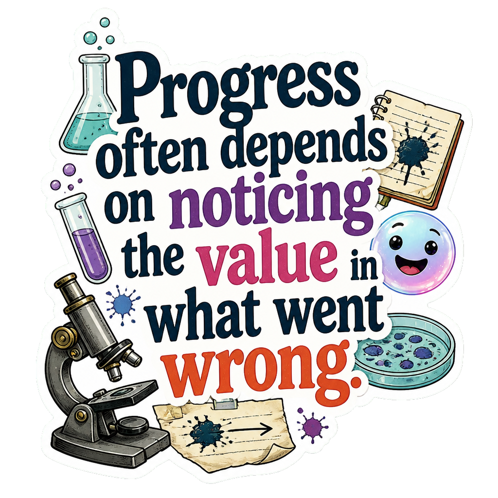 Progress often depends on noticing the value in what went wrong.
