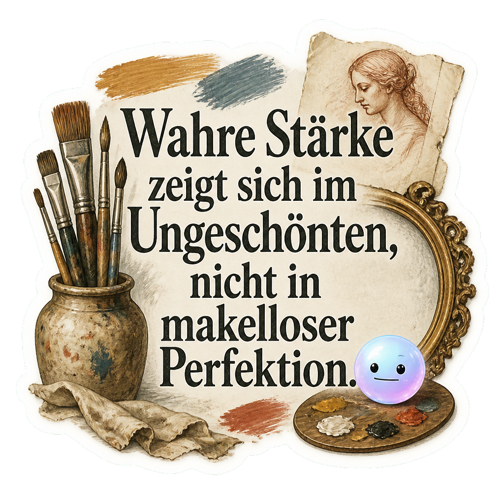 Wahre Stärke zeigt sich im Ungeschönten, nicht in makelloser Perfektion.